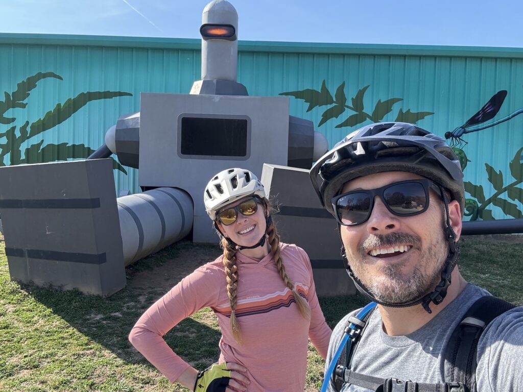 Christian and Sydney Dodge enjoying a bike ride together